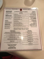 Antica Pizzeria menu