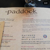 The Paddock On Market menu