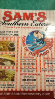 Sam's Southern Eatery menu