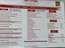 King's Kitchen menu
