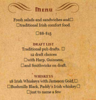 Rosie Connolly's Pub menu