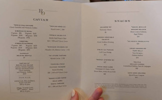 Regiis Ova Caviar Champagne Lounge menu