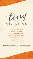 Tiny Victories menu
