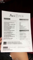 Poz's Route 1 Pub menu