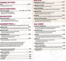 Toninos Pizza And Pasta Co menu