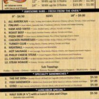 Country Boys Pizza Subs menu