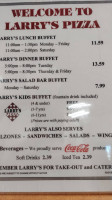Larry's Pizza Of Cabot menu