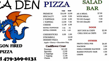 Pizza Den menu