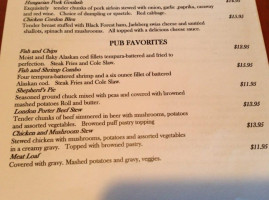 The Forester Pub Grill menu