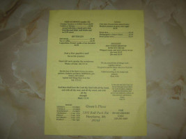 Gwen's Place menu