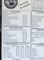 Buster's Original Southern BBQ menu