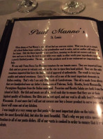 Paul Manno's menu