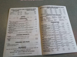 Dudley's Pizza & Sandwich Shop menu