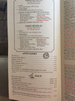 Peng's Pavilion menu