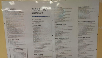 Thai menu