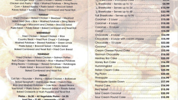 Cakes And Pastries Of Lumberton menu