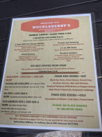 Huckleberry's Pub menu