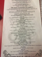 Lucy's Grill menu