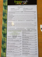 Fresscafe menu