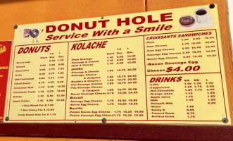 Donut Hole menu