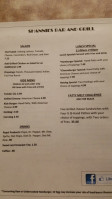 Shannies Bar Grill menu