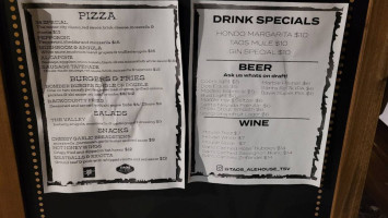 Taos Ale House Tsv menu