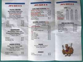 Jbs Bbq menu