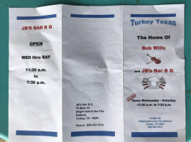 Jbs Bbq menu