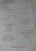 Woodsmens Tavern Grill menu