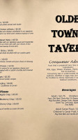 Olde Towne Tavern menu