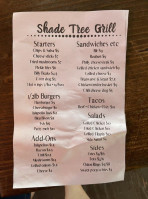 Shade Tree Saloon & Grill menu