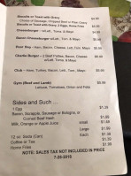 Charlie And Litza's South Main Cafe menu