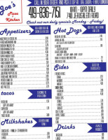 Joe's Pizza Kitchen menu