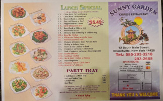 Sunny Garden menu