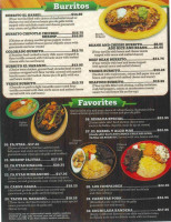 Sinaloa Mexican menu