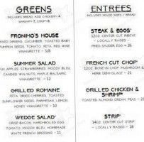 Fronimo's Downtown menu