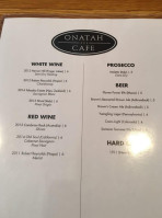 Onatah Cafe menu