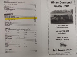 Clark White Diamond menu