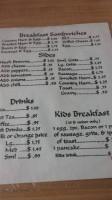 Paw's Diner menu