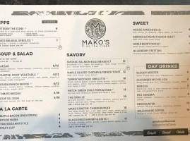 Mako’s On The Creek menu