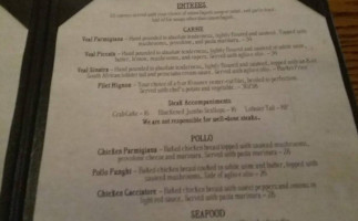 Julio's Cafe menu