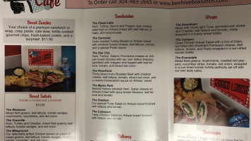 Beehive Café menu
