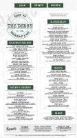 The Derby Restaurant Bar menu