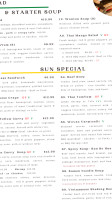 Sun Asian Bistro menu