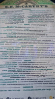 C.f. Mccarthy's menu