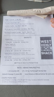 West Henly Boil Shack menu