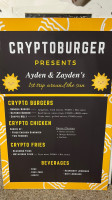 Crypto Burger menu