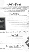 Lacuna Kava menu