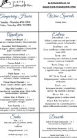Café Chameleon menu