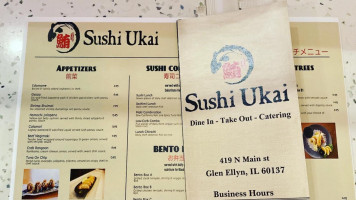 Sushi Ukai Glen Ellyn menu
